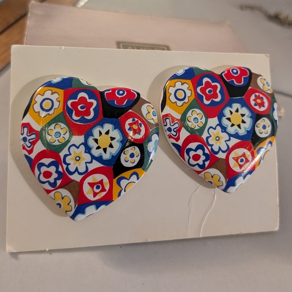Vintage Avon Heart Earrings